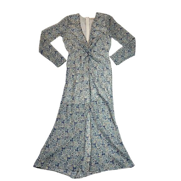 The East Order Serena Low V-Neck Floral Midi Dress Size X-Small Lightweight Boho - Picture 6 of 15